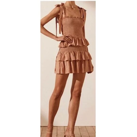 House of Harlow 1960 Black Corinne Shirred Ruffle Mini Dress size XS - Picture 14 of 16